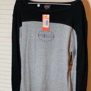 Ladies Large Harley Davidson Long Sleeve Top